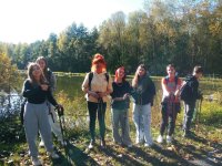 Marsz z kijkami trekkingowymi po borowskich lasach